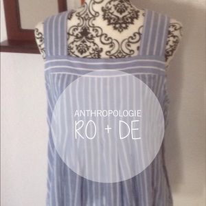 🌼 ANTHROPOLOGIE RO & DE Striped Swing Tank 🌼